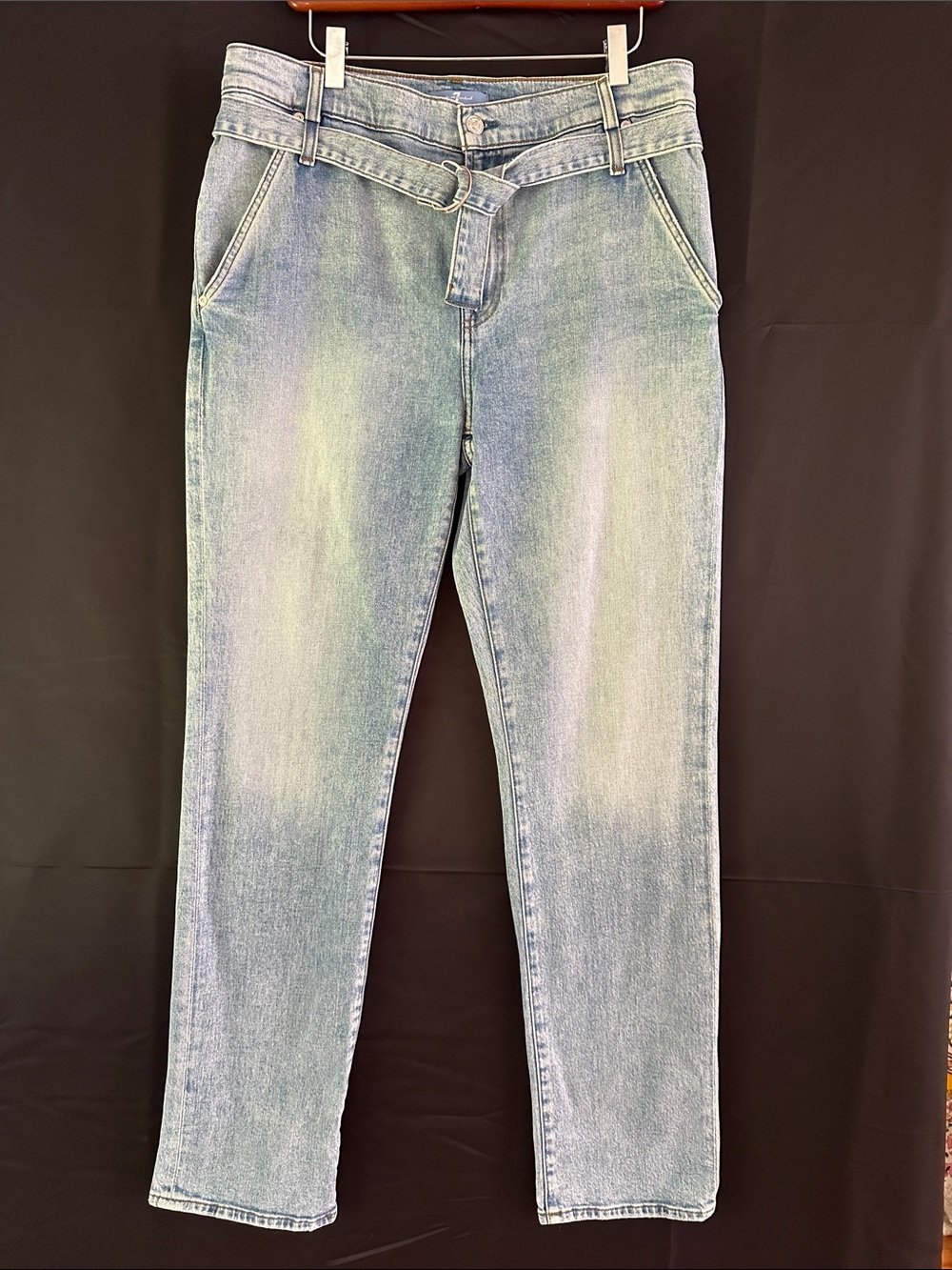 7 For All Mankind Light Blue High Rise Jeans with Belt